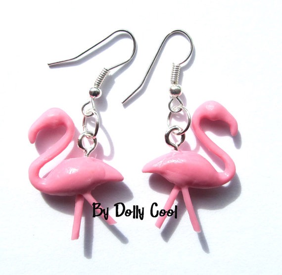 3d Flamingo Earrings