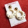 Joan diamante hoop earrings - ivory multi